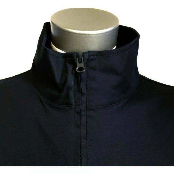 QUINN Qi mens long sleeve mock neck 1/2 zip shirt athletic tee navy blue Size M - Picture 6 of 10